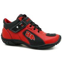 Tênis Motociclista Atron Shoes Couro Masculino Cadarço Leve