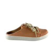 Tênis Mule de Tecido Salmão e com Sola Branca - ULLY Tênis Mule de Tecido Salmão e com Sola Branca - ULLY