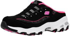 Tênis Mule Slip-On D'Lites Feminino Skechers Preto e Rosa