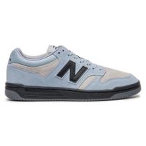 Tênis New Balance 480 Low Azul e Cinza Masculino Tênis New Balance 480 Low Azul e Cinza Masculino