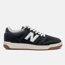 Tênis New Balance 480 Low Preto Bege Masculino Casual Tênis New Balance 480 Low Preto Bege Masculino Casual