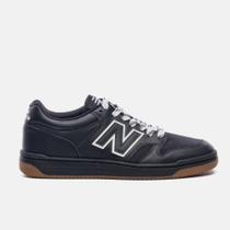 Tenis New Balance 480 Low Unissex Preto Branco - Tenis New Balance 480 Low Unissex Preto Branco -