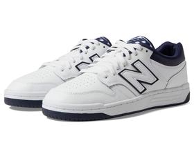 Tênis New Balance BB480 V1 Unissex - Branco/Azul Marinho - Tamanho 11,5