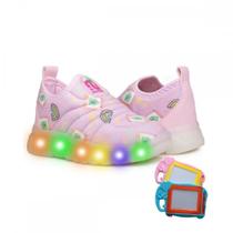 Tenis Novopé 99001304 4668 Led Lousa Magica Menina Infantil