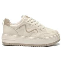 Tênis Off White Plataforma Casual Feminino Via Marte 306002-11