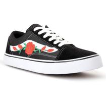 Tenis Old Feminino Skool Floral Tradicional 34 ao 39 Zero Grama Pronta Entrega