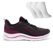 Tênis Olympikus Apolis Feminino + 3 Pares de Meias Tênis Olympikus Apolis Feminino + 3 Pares de Meias