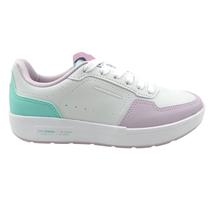 Tênis Olympikus Casual Menina Branco com Roxo Versa