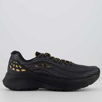 Tênis Olympikus Fluir Preto e Dourado Tênis Olympikus Fluir Preto e Dourado