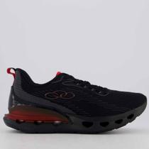 Tênis Olympikus Quartzo Preto e Vermelho Tênis Olympikus Quartzo Preto e Vermelho