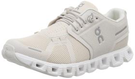 Tênis On Cloud 5 Pearl/White para mulheres, tamanho 9,5, médio