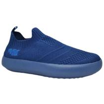 Tênis Ortopédico Flyfeet Nuvem Knit Leve Macio E Confortável - AZUL