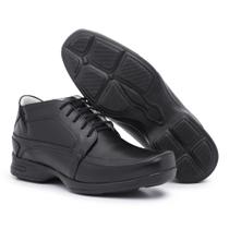 Tênis Ortopédico Masculino com Cadarço em Couro Anti-Stress Casual Social Tênis Ortopédico Masculino com Cadarço em Couro Anti-Stress Casual Social