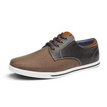 Tênis Oxford Casual Masculino Bruno Marc Marrom Escuro com Cadarço Tênis Oxford Casual Masculino Bruno Marc Marrom Escuro com Cadarço