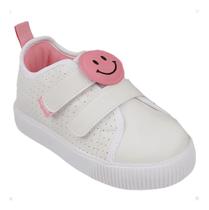 Tênis Pampili Infantil Colegial Luna Smile Branco Escolar Tênis Pampili Infantil Colegial Luna Smile Branco Escolar
