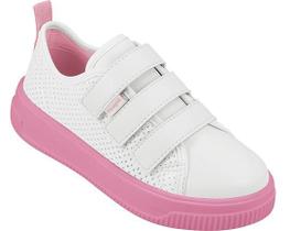 Tenis Pampili Up 738 Menina - Branco + Rosa Tenis Pampili Up 738 Menina - Branco + Rosa