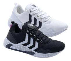 Tênis Para Corrida Casual Feminino Leve Macio Combo 2 Pares