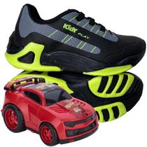 Tênis Para Menino Infantil Masculino Kidy para Criança Sem Cadarço Com Brinquedo Lançamento 70632