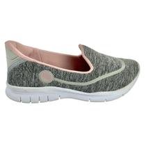 Tênis Paz Cinza Claro com Forro em Rosa BB - ULLY