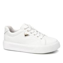 Tênis Pegada em Couro Branco/Preto Levitech 211209 Tênis Pegada em Couro Branco/Preto Levitech 211209