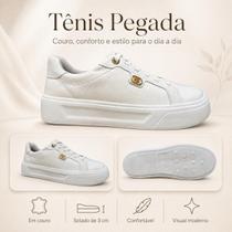 Tênis Pegada Feminino Couro Casual Plataforma Confortável Br Tamanho:38Cor:BrancoGenero:Feminino Tênis Pegada Feminino Couro Casual Plataforma Confortável Br Tamanho:38Cor:BrancoGenero:Feminino