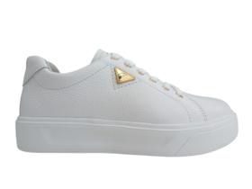 Tênis Pegada Feminino em Couro Branco 21120901 Tênis Pegada Feminino em Couro Branco 21120901
