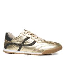 Tênis Pegada Feminino em Couro Ouro 212804-08 Tênis Pegada Feminino em Couro Ouro 212804-08