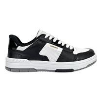 Tênis Pegada Feminino London em Couro 212602 Branco/Preto