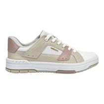 Tênis Pegada Feminino London em Couro 212603 Branco/Linho/Rosa
