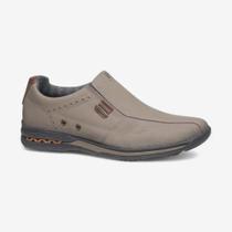 Tênis Pegada Slip On Casual Masculino em Couro Areia Tênis Pegada Slip On Casual Masculino em Couro Areia