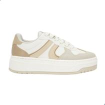 Tênis Peluche Feminino Off White/Cinza/Amendoa Tênis Peluche Feminino Off White/Cinza/Amendoa