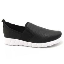 Tênis Piccadilly Slip On Feminino Preto