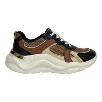 Tênis Piccadilly Sneaker Fascite 939020 Preto/Mascavo Tênis Piccadilly Sneaker Fascite 939020 Preto/Mascavo