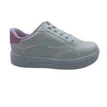 Tênis Pink Cats Casual Flatform Calce Fácil Branco 5152 Tênis Pink Cats Casual Flatform Calce Fácil Branco 5152