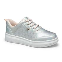 Tênis Pink Cats Infantil Calce Fácil V4161 Prata Tênis Pink Cats Infantil Calce Fácil V4161 Prata