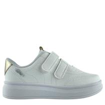 Tênis Pink Cats Infantil Feminino Tiras Autocolantes Branco V5005