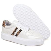Tênis Plataforma Animal Print Feminino Moderno Estiloso em Sintético do 34 ao 40