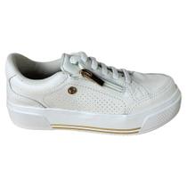 Tenis Plataforma Casual Feminino Kolosh Em Couro Conforto