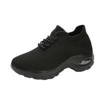Tênis Plataforma Chunky Femininos, Sapatos Casuais Tricotados Para Caminhada, Tamanhos 35-42,
