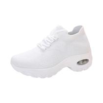 Tênis Plataforma Chunky Femininos, Sapatos Casuais Tricotados Para Caminhada, Tamanhos 35-42,