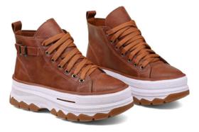 Tenis Plataforma Feminino Bota Cano Alto Confort Tenis Plataforma Feminino Bota Cano Alto Confort