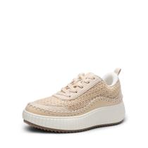 Tênis plataforma feminino robusto de malha damasco da DREAM PAIRS