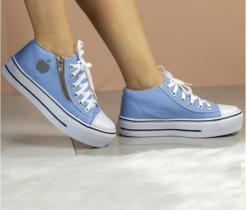 Tenis Plataforma Via Star Shoes ref. 1000 Azul Bebe