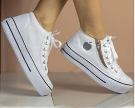 Tenis Plataforma Via Star Shoes ref. 1000 Branco Tenis Plataforma Via Star Shoes ref. 1000 Branco