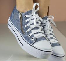Tenis Plataforma Via Star Shoes ref. 1000 Jeans Claro Tenis Plataforma Via Star Shoes ref. 1000 Jeans Claro