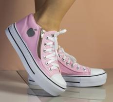 Tenis Plataforma Via Star Shoes ref. 1000 Rosa