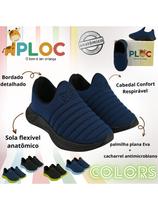 Tênis Ploc Colors Calce Fácil (MARINHO Sola preta)