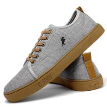 Tênis Polo White Casual Masculino Cinza Leve