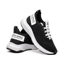 Tênis Preto Branco Unissex Cadarço Leve e Macio - Nomad Tênis Preto Branco Unissex Cadarço Leve e Macio - Nomad