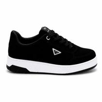 Tênis preto Casual Feminino em Nobuck Via Marte 144